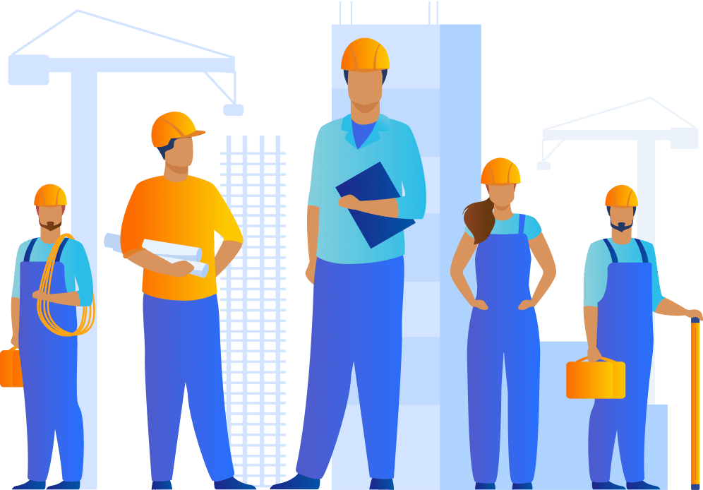 手続きをサポートするイラスト